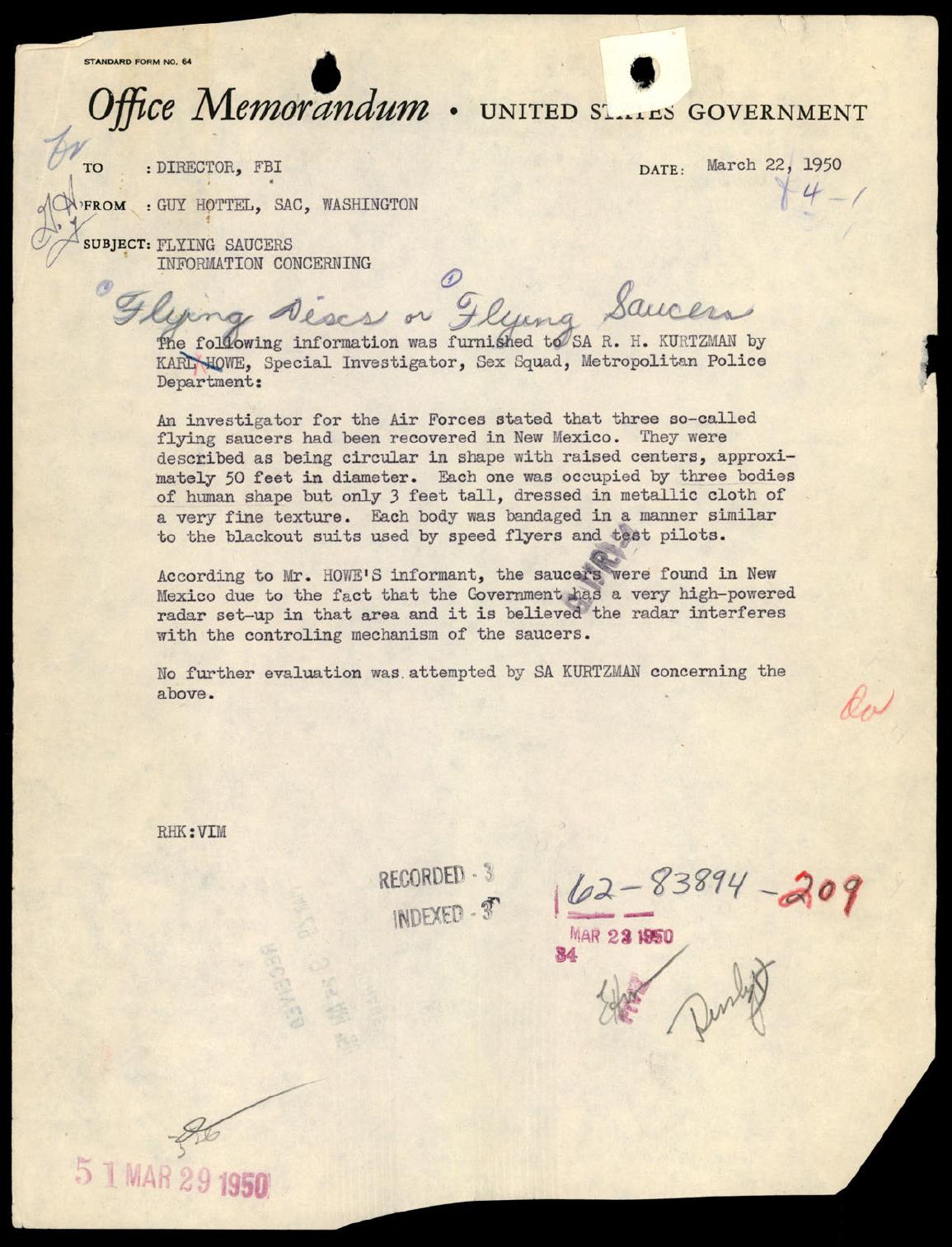 Derived official PDF page render: Guy Hottel memorandum