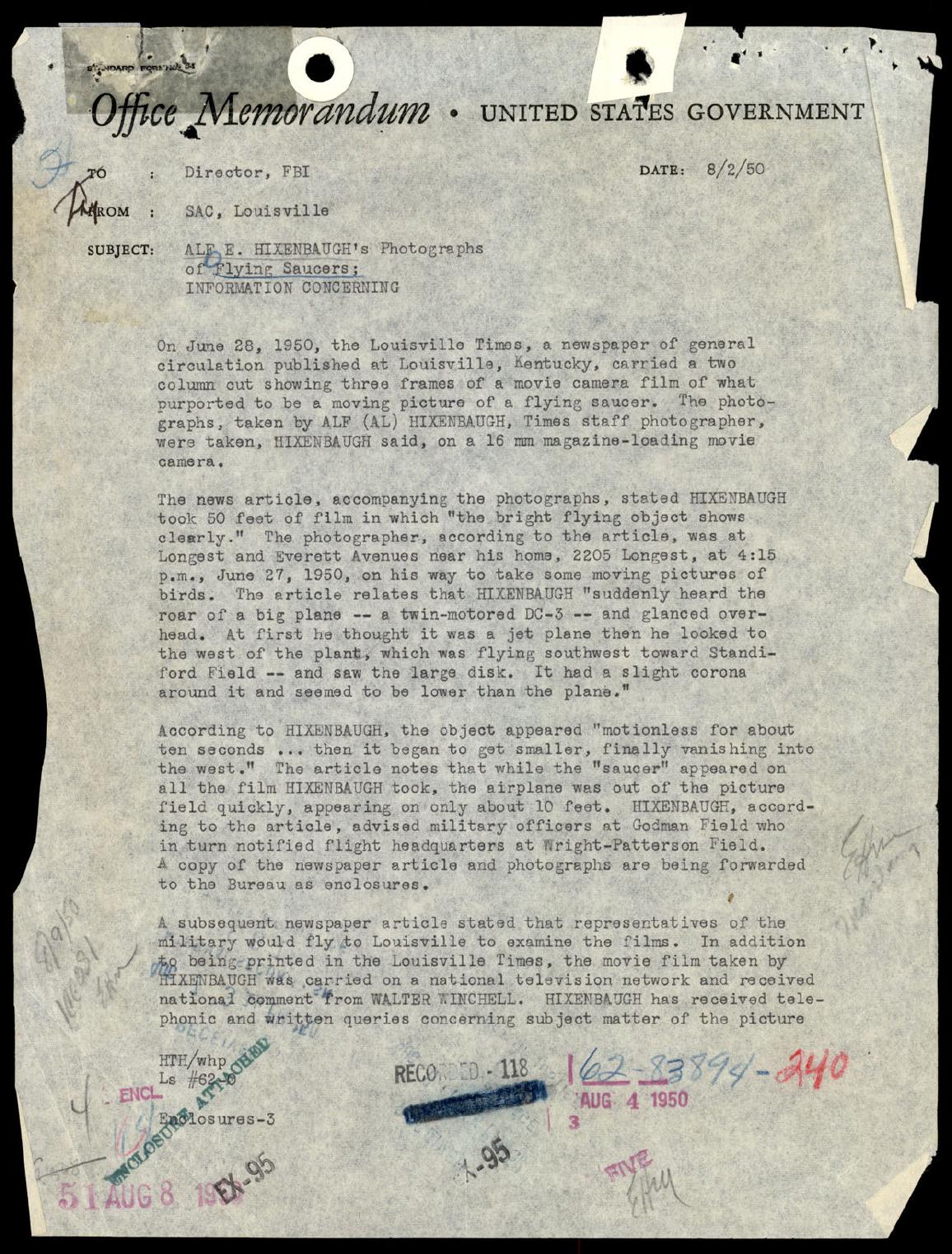 Derived official PDF page render: Hixenbaugh photographs memorandum