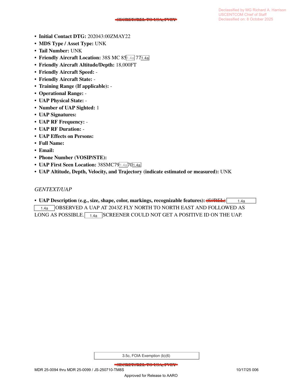 Derived page render from official PDF: page 6 UAP section
