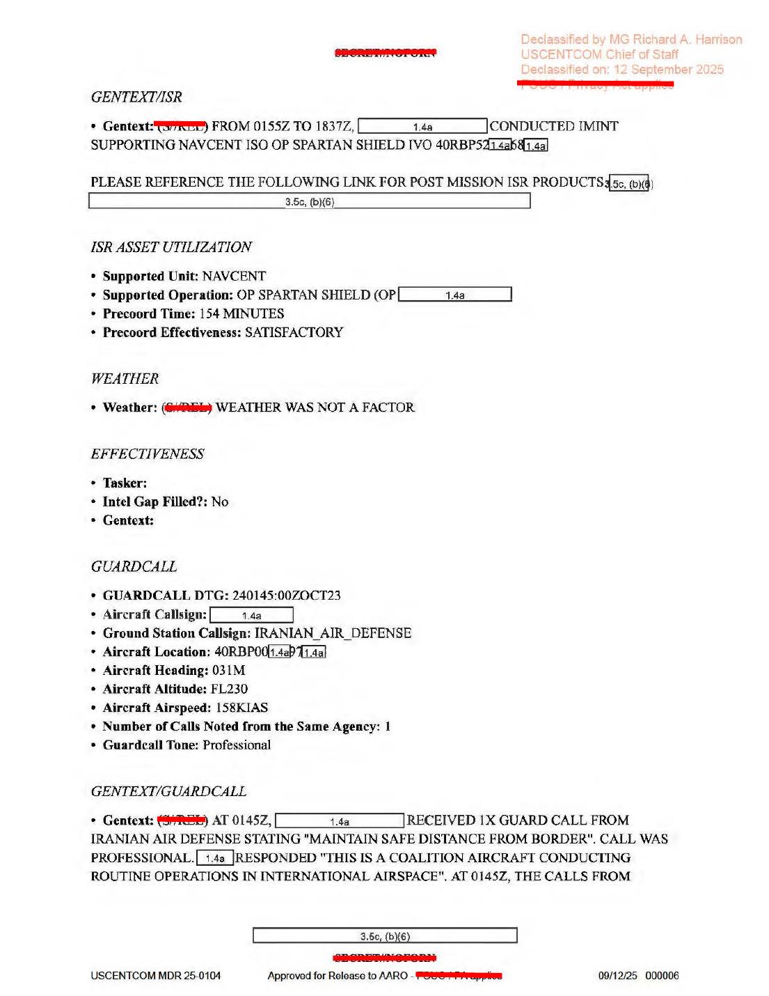 Derived render of official PDF page 6: ISR and guardcall context