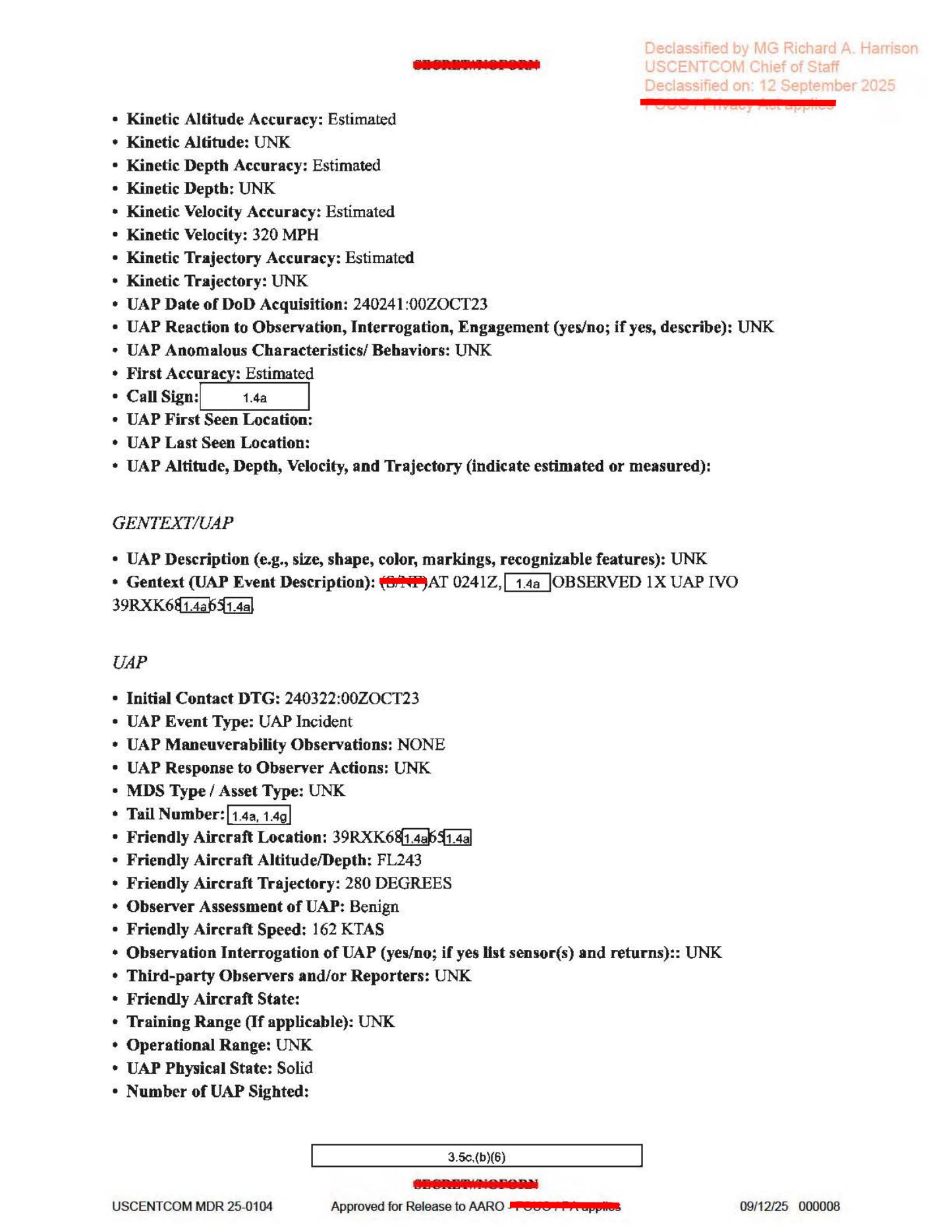 Derived render of official PDF page 8: first UAP continuation and second UAP start