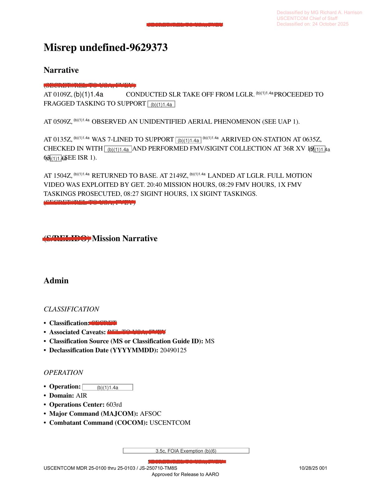 Derived render of official PDF page 1: mission narrative