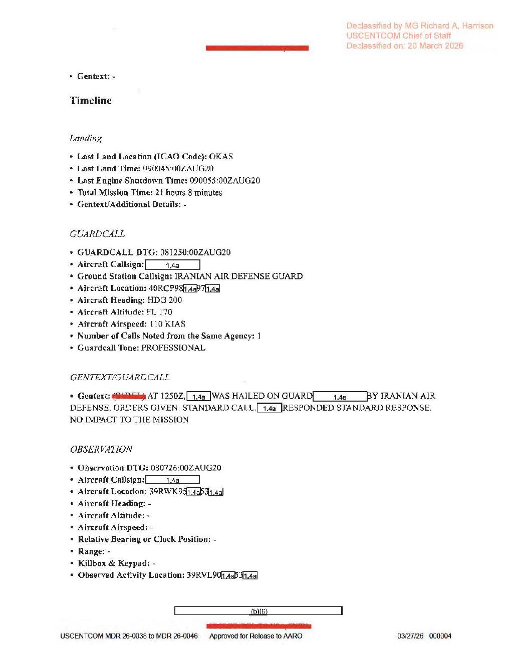 Derived page render from the official D60 PDF: page 4 guard-call and observation-start fields
