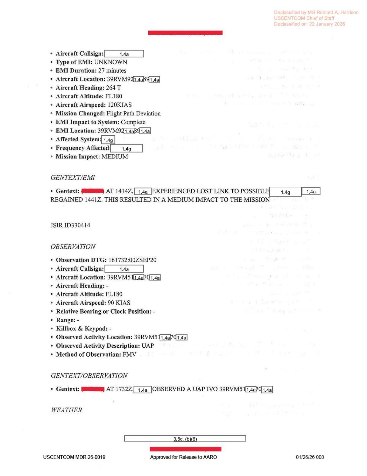 Derived official PDF page render: DOW-UAP-D62 page 8