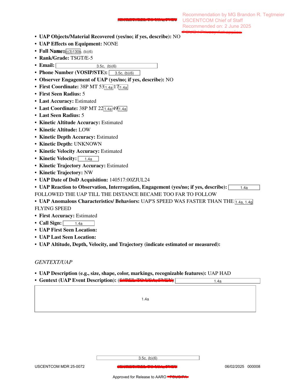 Derived page render from the official DOW-UAP-D75 PDF: page 8 UAP continuation