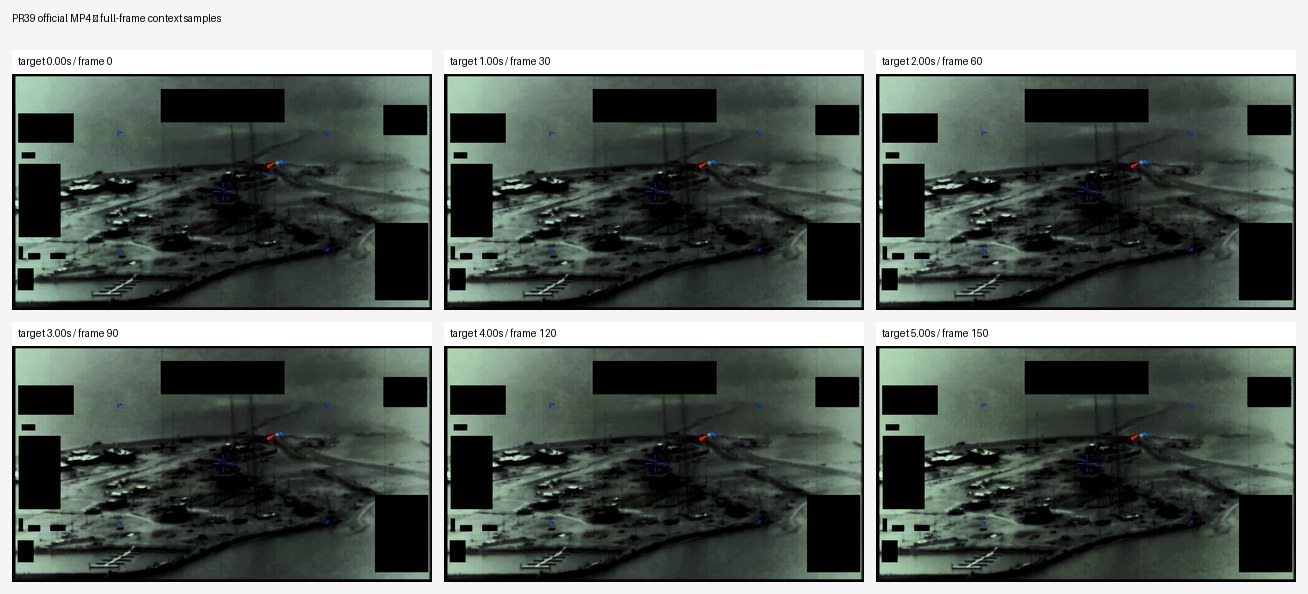 Derived PR39 full-frame contact sheet from the official MP4