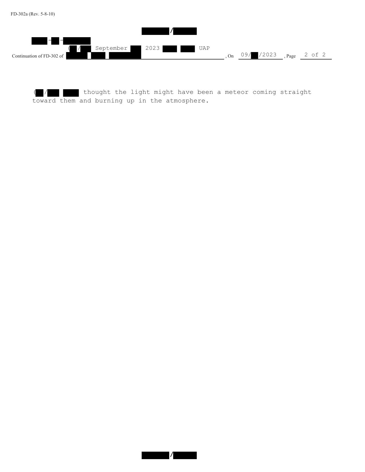 Derived official PDF page render: FD-302 continuation page 2