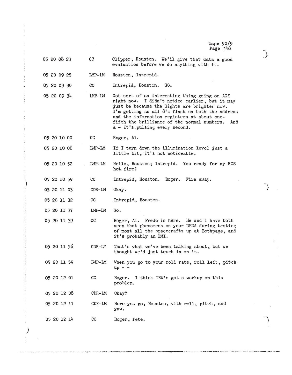 Derived official-PDF page render: NASA-UAP-D1 page 3, Tape 90/9 page 748