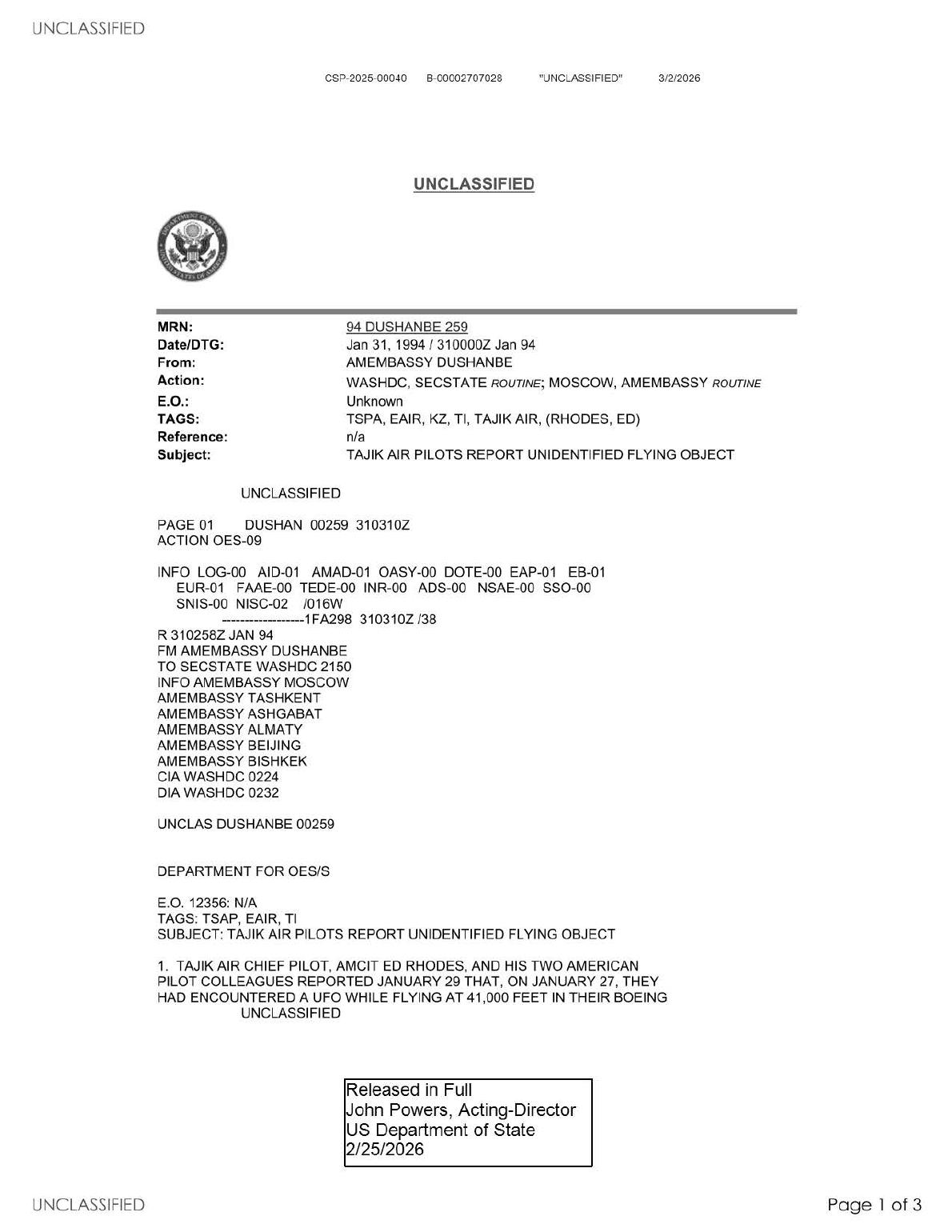 Derived page render from the official State Department cable PDF, page 1