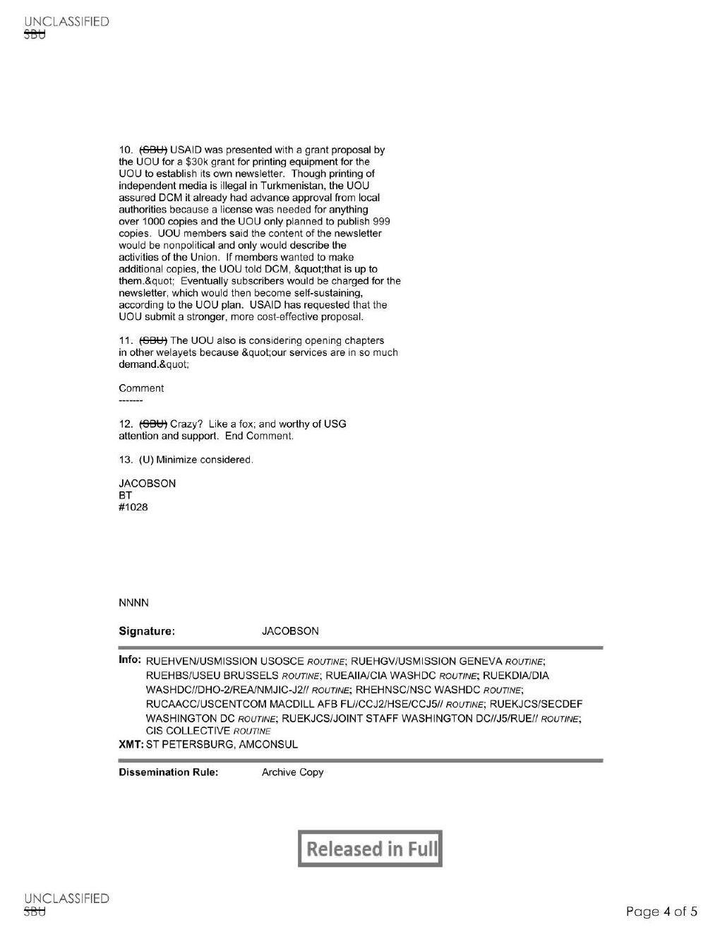 Derived official PDF page render: newsletter proposal and closing comment