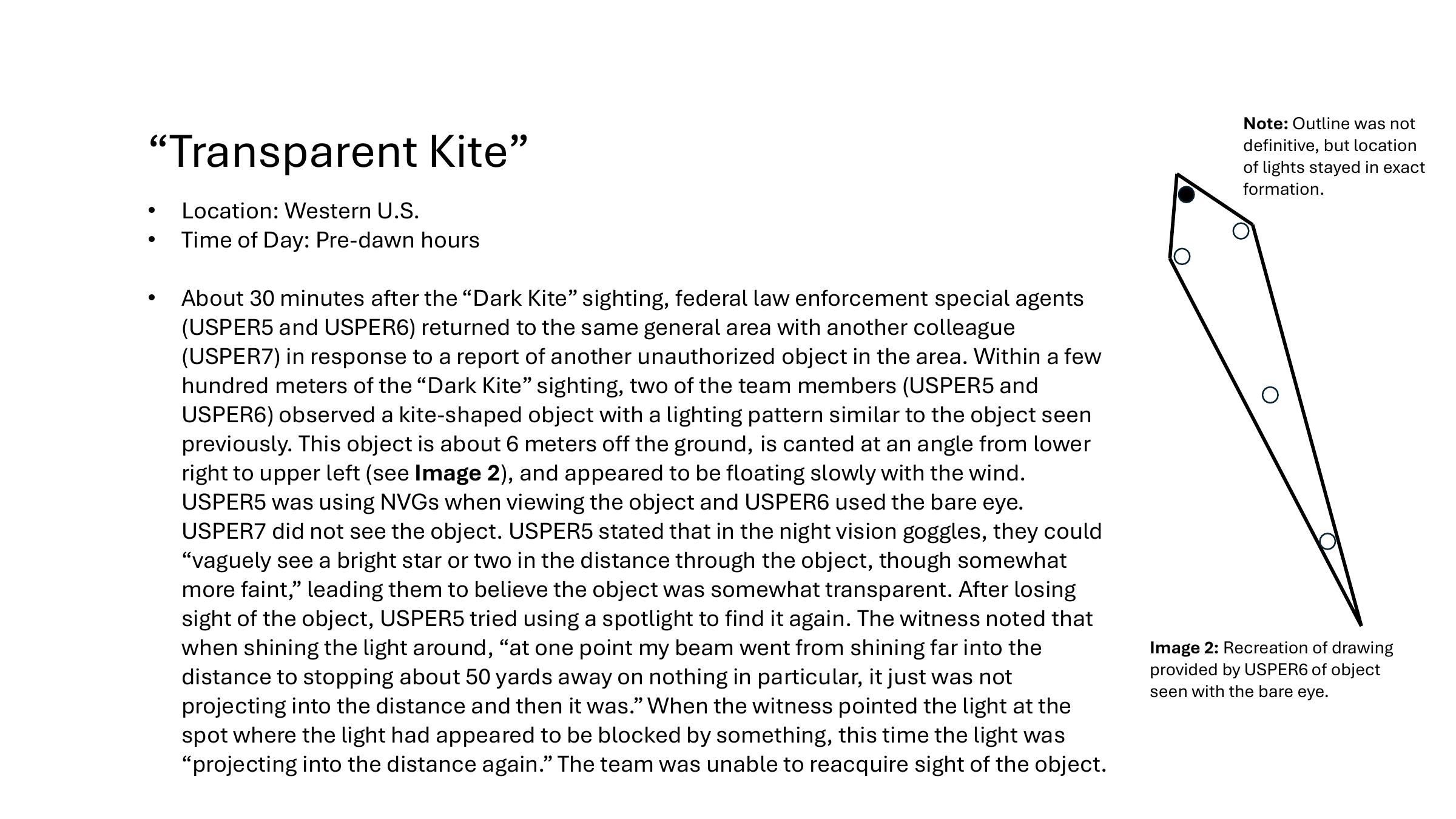 Derived page render from the official Western US Event PDF: page 4, Transparent Kite slide with bare-eye drawing recreation