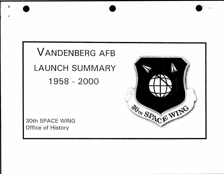 DOW-UAP-D49, Launch Summary, Vandenberg AFB, 2000 thumbnail