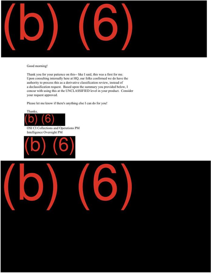 DOW-UAP-D51, Email Correspondence, Pacific Time Zone, March 2023 thumbnail
