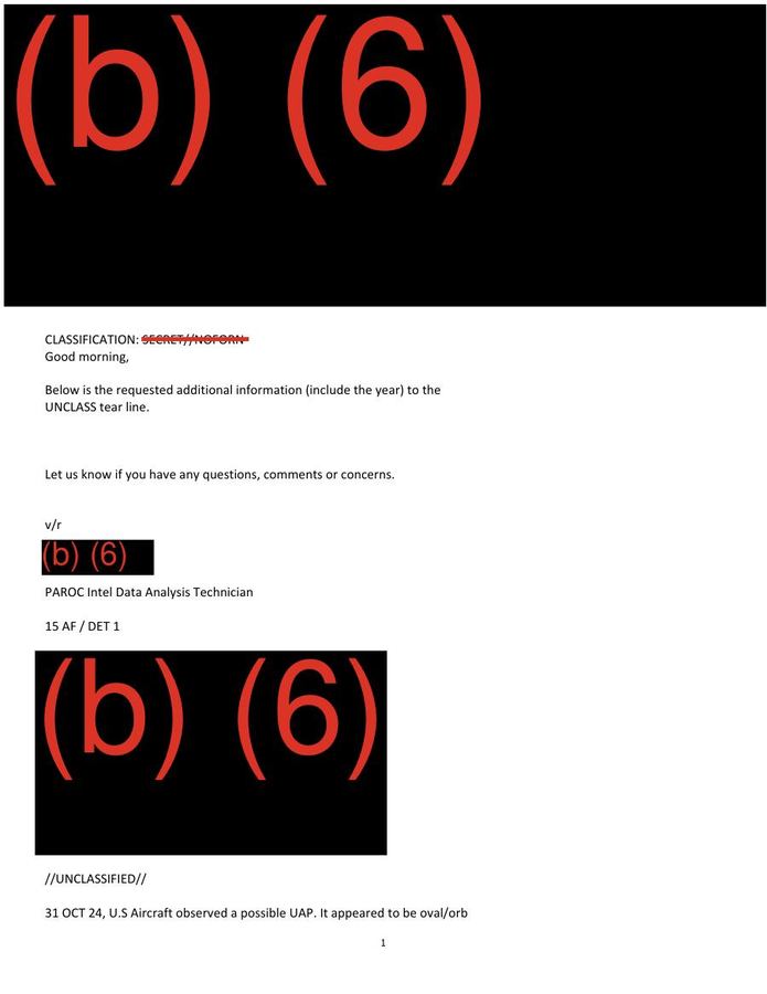 DOW-UAP-D52, Email Correspondance, NA, August 2024 thumbnail