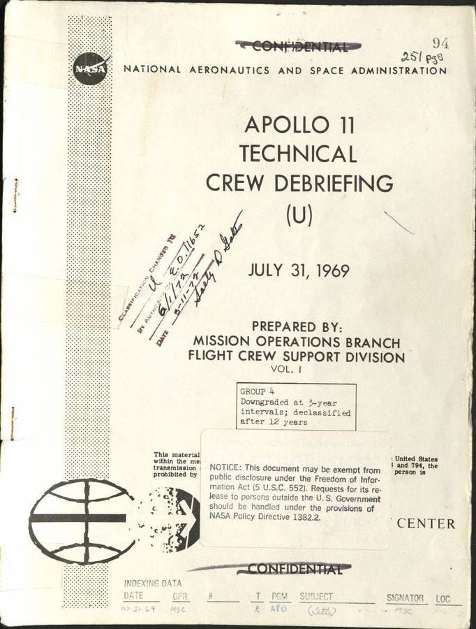 NASA-UAP-D4, Apollo 11 Technical Crew Debriefing, 1969 thumbnail